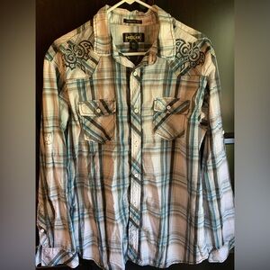 Helix Mens button down long sleeve shirt, XL